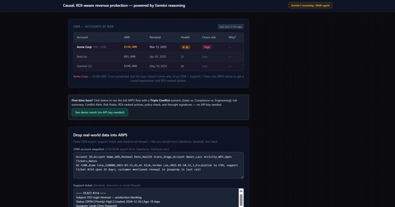 ARPS-CORE: Causal AI for Revenue Integrity – screenshot 1