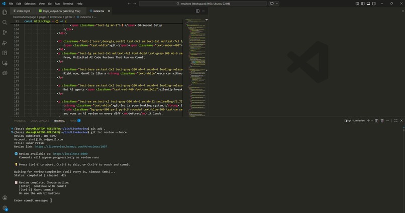 git-lrc – screenshot 1