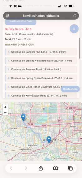 SafeRoute – screenshot 2