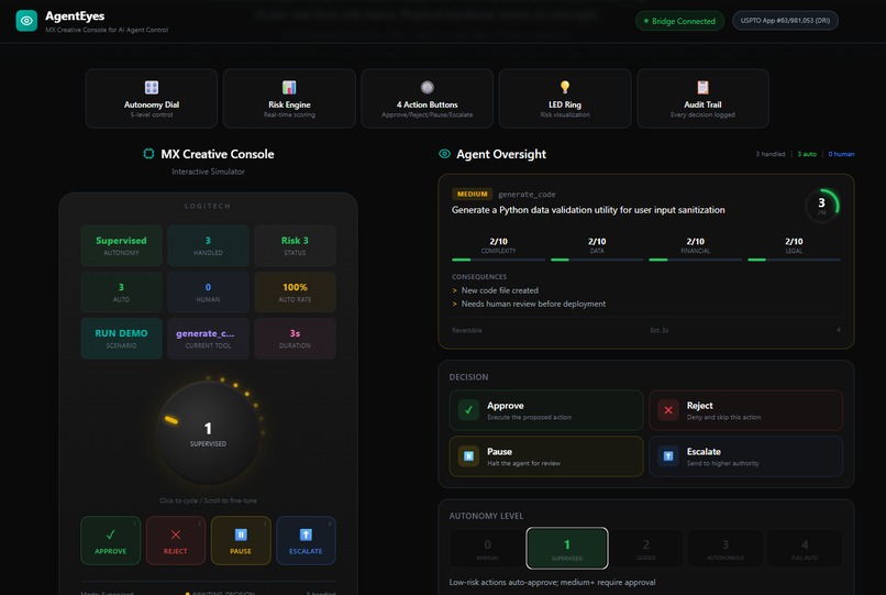 AgentEyes — AI Agent Control for MX Console – screenshot 3