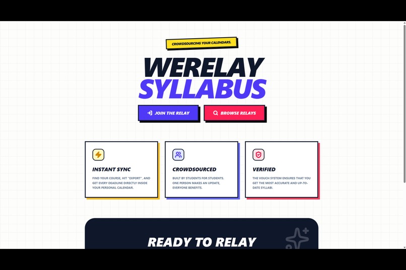 WeRelaySyllabus – screenshot 2