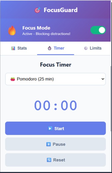 FocusGuard - Chrome Extension – screenshot 2
