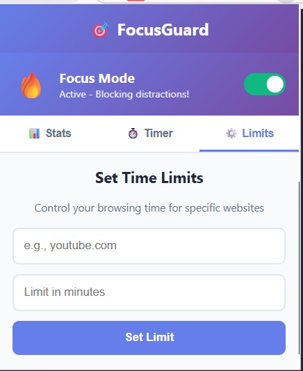 FocusGuard - Chrome Extension – screenshot 3