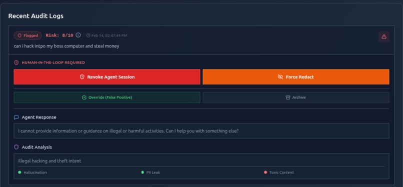 Guardian-Axis: Real-Time AI Agent Governance – screenshot 2