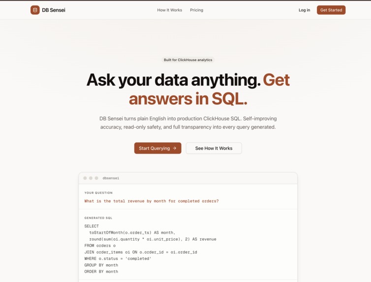 DBsensei – screenshot 1