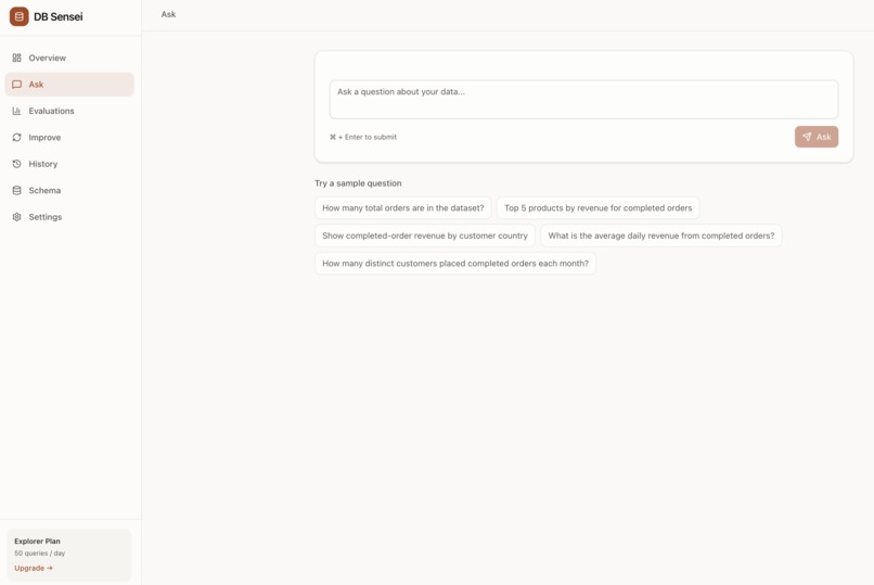 DBsensei – screenshot 2