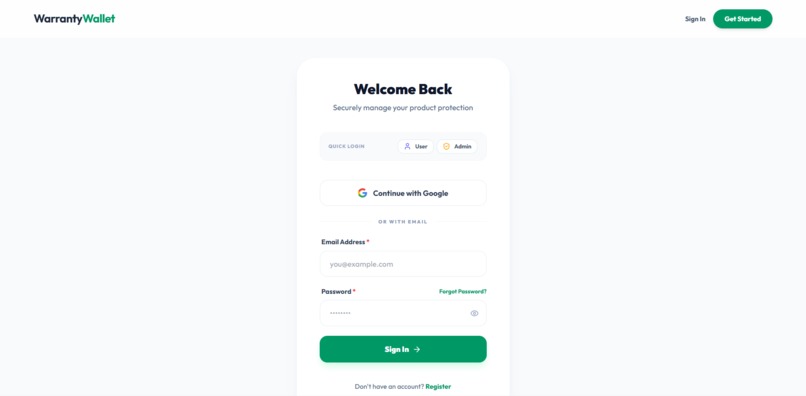 WarrantyWallet – screenshot 1