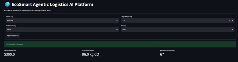 EcoSmart Agentic Logistics AI – screenshot 2