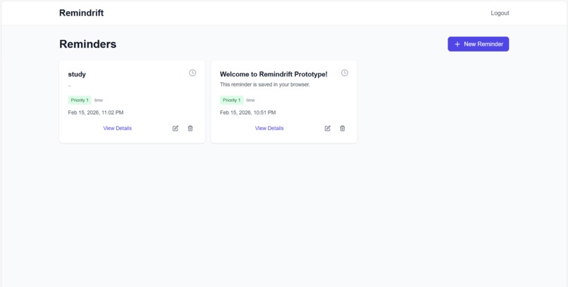 Remindrift – screenshot 1