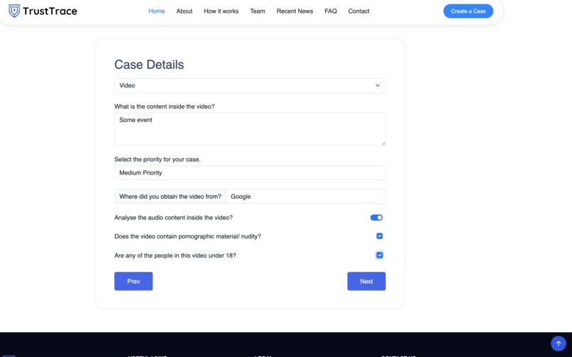 TrustTrace: MultiMedia Deepfake Detection Platform – screenshot 5