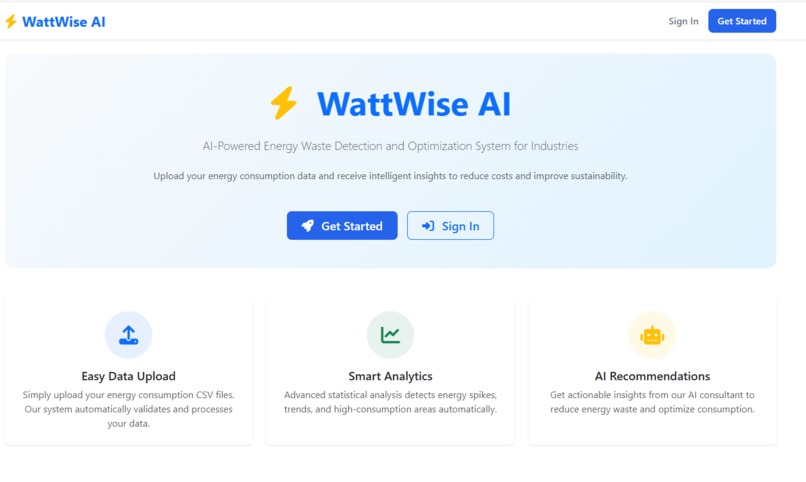WattWise AI – screenshot 1