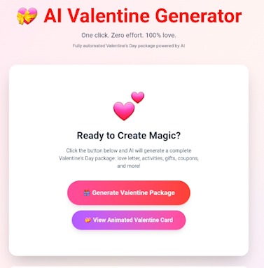 Automated Romance - Valentines Day Package Generator – screenshot 2