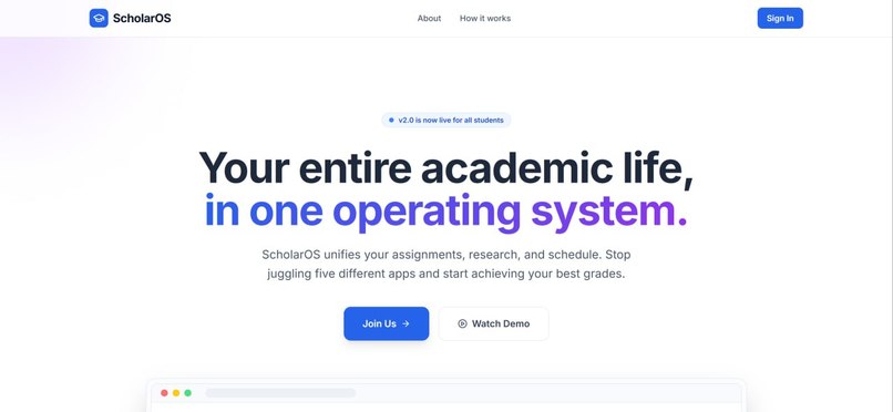 Scholar OS – screenshot 1