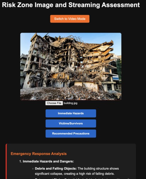 Risk Zone Image and Streaming Assessment – screenshot 1