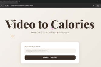 Video to Calories