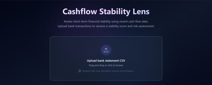 Cashflow Stability Lens – screenshot 1