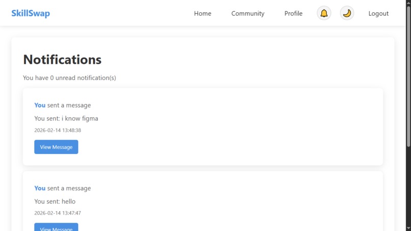 SkillSwap – Peer-to-Peer Student Learning Exchange – screenshot 1