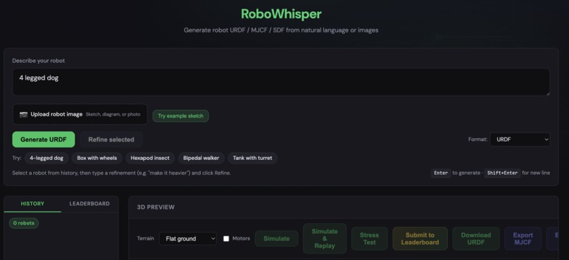 LLM-Generated Robot URDF – screenshot 1