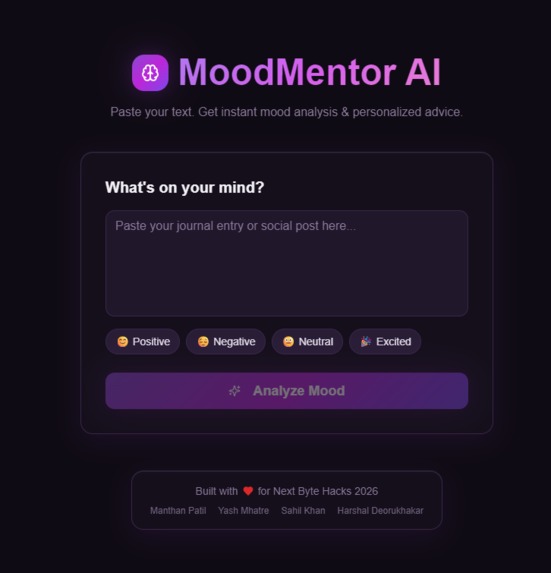 MoodMentor AI – screenshot 1