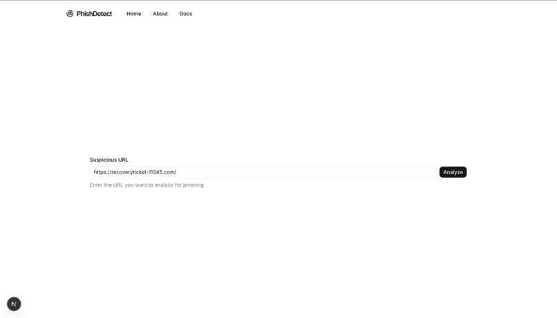 PhishDetect – screenshot 1