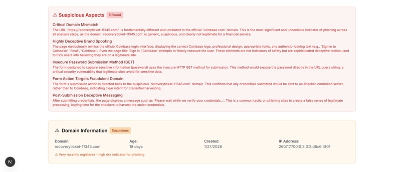 PhishDetect – screenshot 3