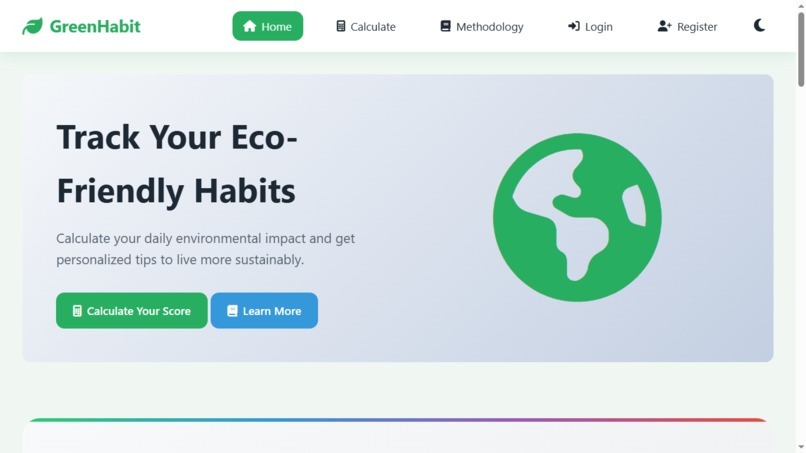 Green Habit Calculator – screenshot 1