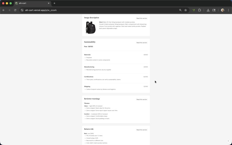 alt+cart – screenshot 4