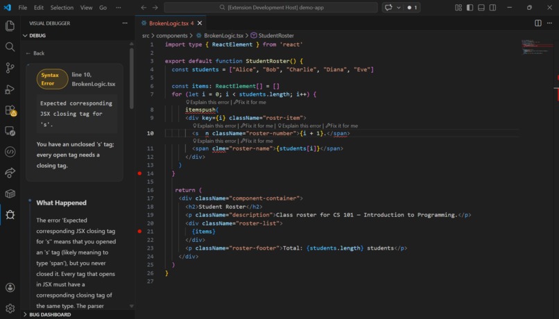 Visual Debugger – screenshot 3