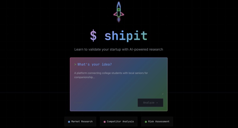 $ shipit – screenshot 2