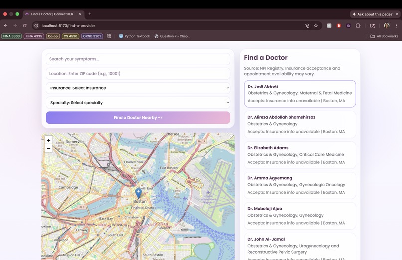 connectHer – screenshot 4