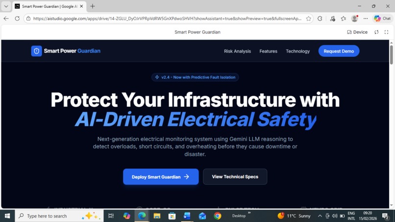 Smart Power Guardian – AI Fault Detection System – screenshot 3