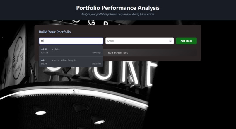 Portfolio Performance Analyzer – screenshot 1