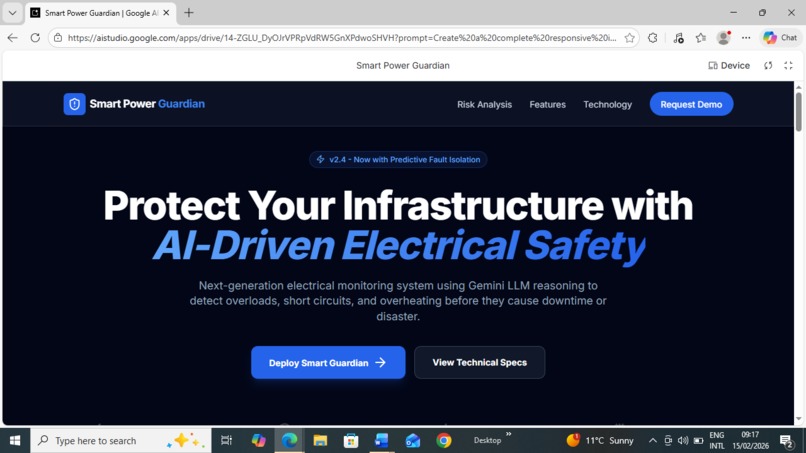 Smart Power Guardian – AI Fault Detection System – screenshot 2
