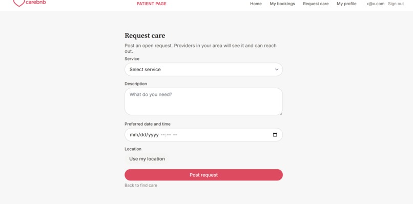 Carebnb – screenshot 5