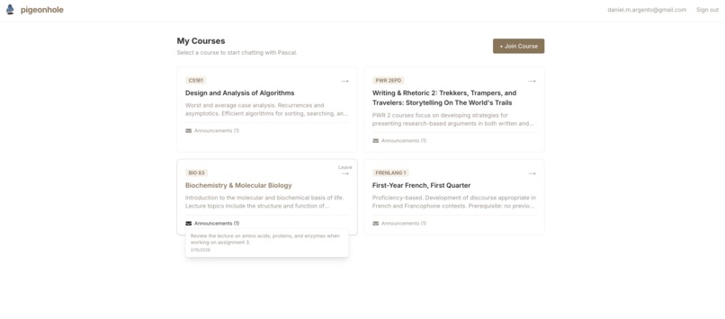 pigeonhole – screenshot 2