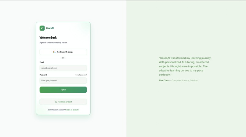 CoursAI – screenshot 2