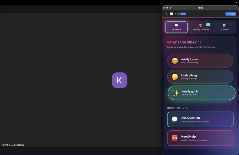 TA-DA: Intelligent Teaching Assistant – screenshot 1