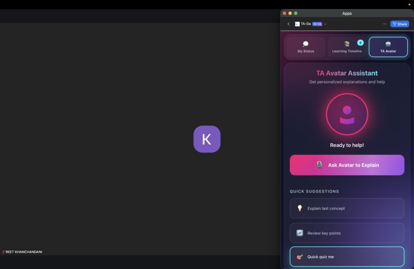 TA-DA: Intelligent Teaching Assistant – screenshot 3