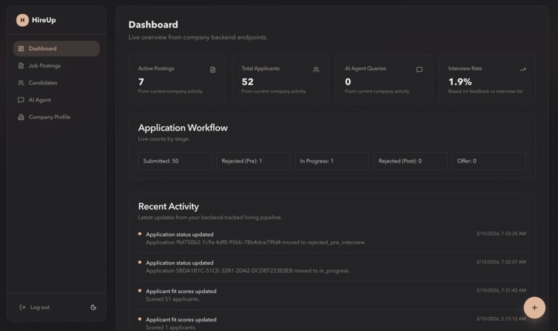 HireUp – screenshot 2