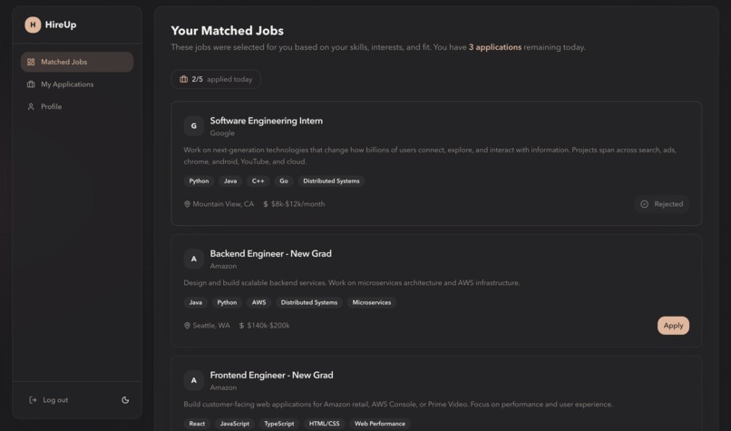 HireUp – screenshot 5