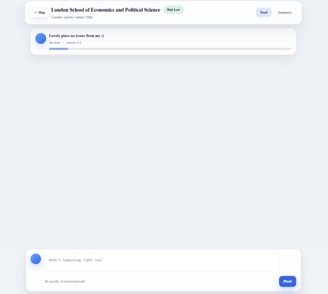 StreetSense – screenshot 2