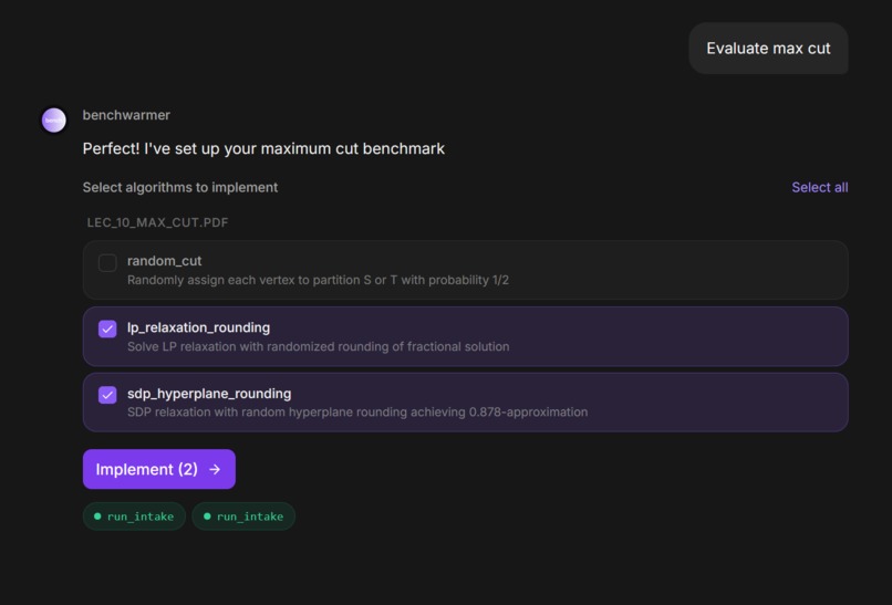 benchwarmer.ai – screenshot 2