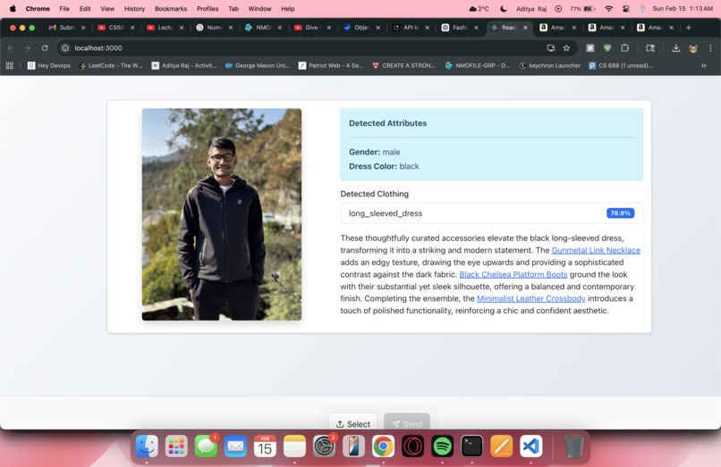 AI based outfit detection and product recommendation  – screenshot 1