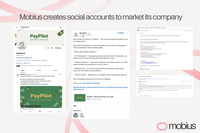 Mobius: the first AI Agent to build a billion dollar company – screenshot 5