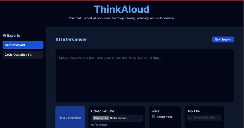 ThinkAloud – screenshot 1