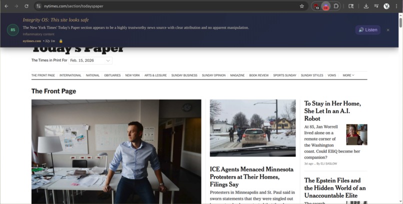 Integrity OS: AI Misinformation & Engagement Guard – screenshot 5