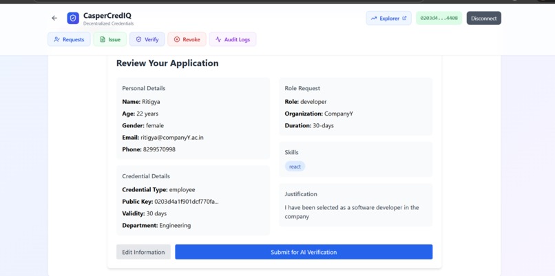 CasperCredIQ – screenshot 3
