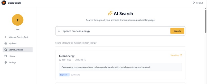 VoiceVault – screenshot 2