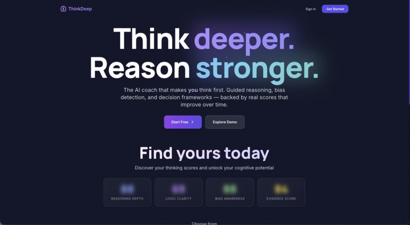 ThinkDeep – screenshot 1