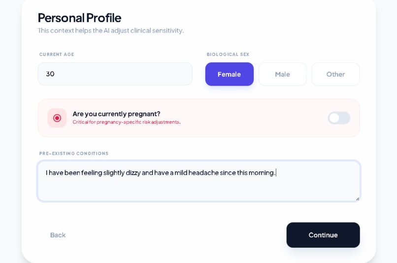 SympVis Triage Coach – screenshot 3